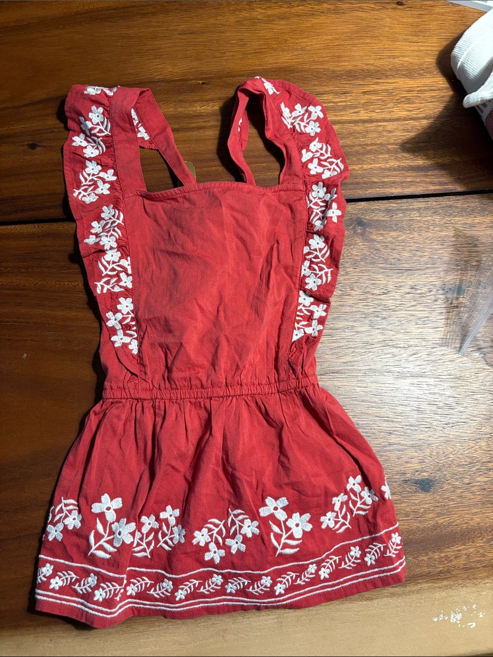 Old Navy Red Girls Floral Embroidered Sundress Top